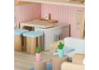 Dollhouse in a suitcase with accesories and wooden furniture 9