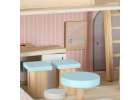 Dollhouse in a suitcase with accesories and wooden furniture 8