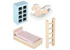 Dollhouse in a suitcase with accesories and wooden furniture 3