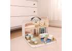 Dollhouse in a suitcase with accesories and wooden furniture 17