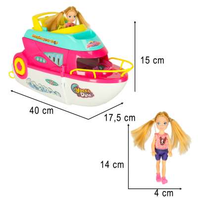 Dolls' boat folding yacht doll accessories