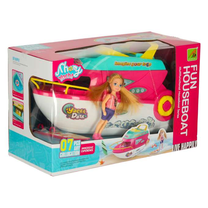 Dolls' boat folding yacht doll accessories