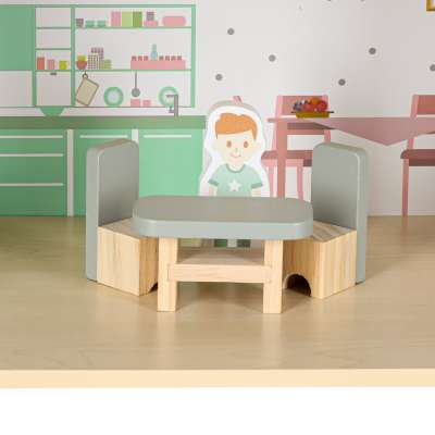Domek dla lalek drewniany LULILO Peonio 70cm LED róż