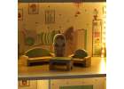 Domek dla lalek drewniany LULILO Peonio 70cm LED róż 7