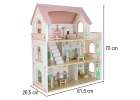 Domek dla lalek drewniany LULILO Peonio 70cm LED róż 3