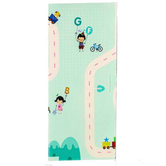 Educational foam mat double-sided folding panda street 180 x 200cm