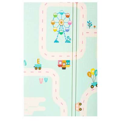 Educational foam mat double-sided folding panda street 180 x 200cm