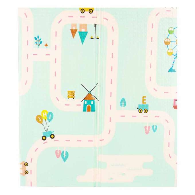 Educational foam mat double-sided folding panda street 180 x 200cm