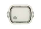 Foldable Silicone Basin with Drain Cutting Board Sink Colander 7