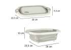 Foldable Silicone Basin with Drain Cutting Board Sink Colander 10
