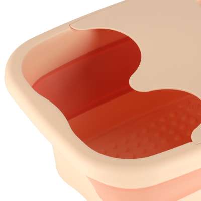 Foldable silicone foot soak bucket with massage bumps
