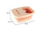 Foldable silicone foot soak bucket with massage bumps 4