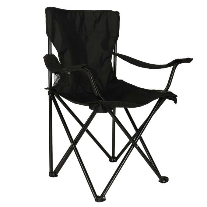 Folding fishing touring chair black