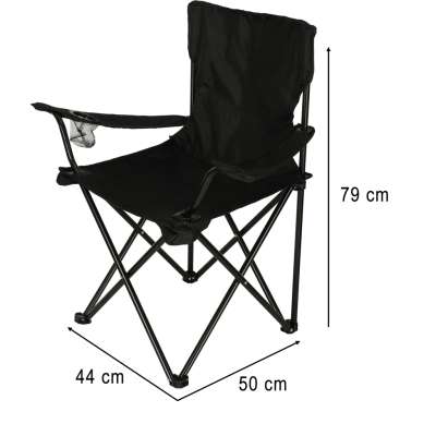 Folding fishing touring chair black