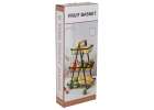 Fruit basket three-tier tier metal wood 10