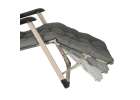 Garden folding lounger with cushion grey 15