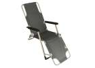 Garden folding lounger with cushion grey 13