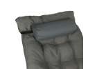 Garden folding lounger with cushion grey 11