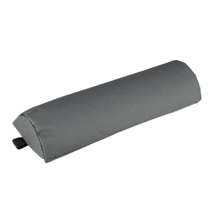 Garden folding lounger with cushion grey