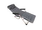 Garden folding lounger with cushion grey 7