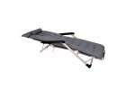 Garden folding lounger with cushion grey 4