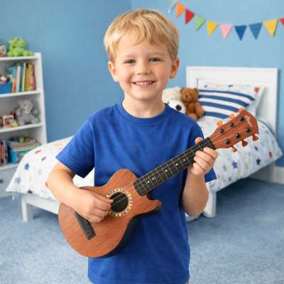 Gitara klasyczna dla dzieci drewniana 6 strun 18 cali 46,5cm