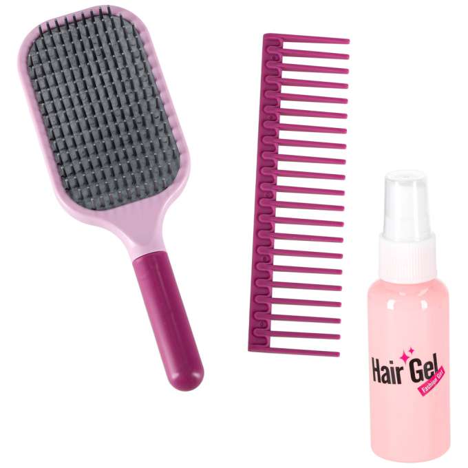 Hairdressing set for children hairdryer straightener 16 items