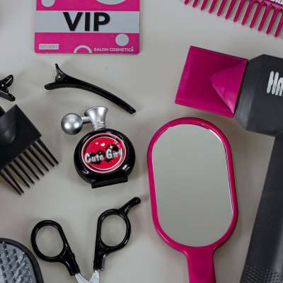 Hairdressing set for children hairdryer straightener 20 items