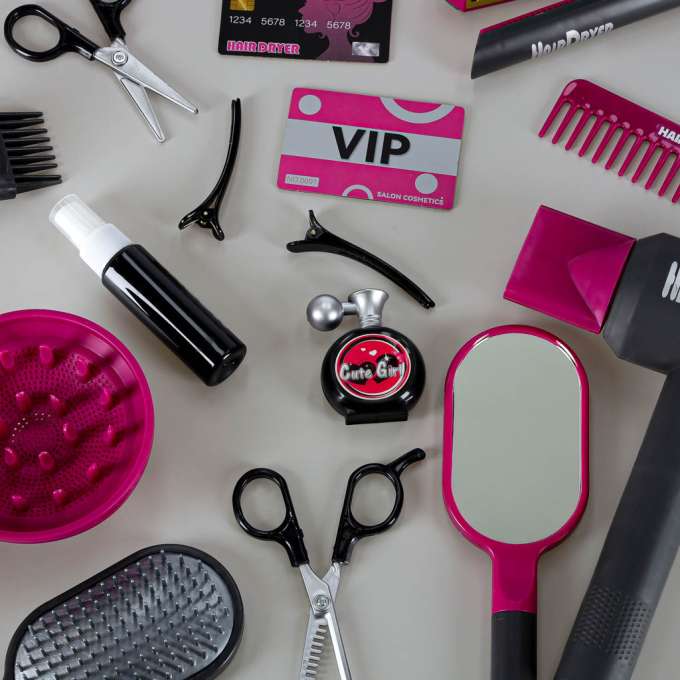 Hairdressing set for children hairdryer straightener 20 items