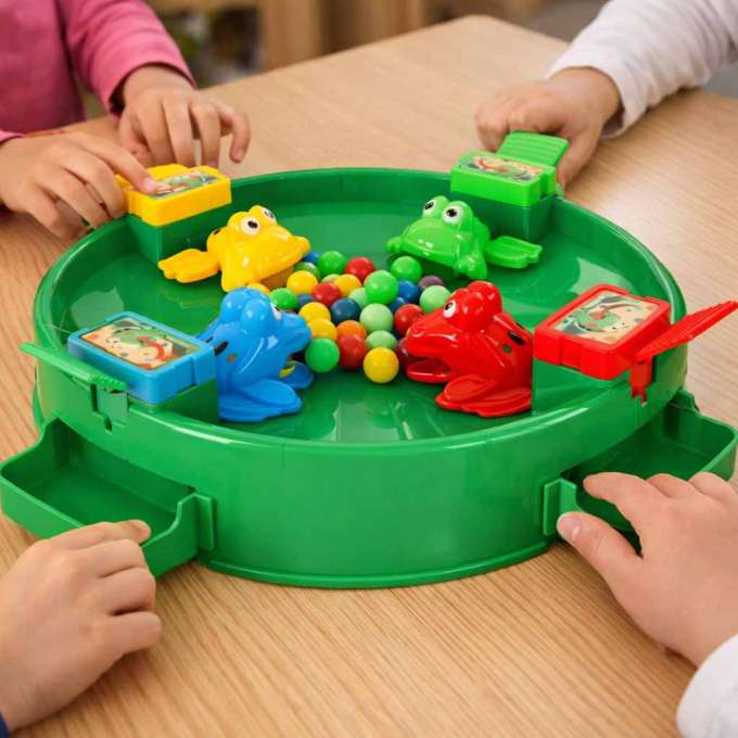 Hungry frogs jumping frogs arcade game 4 players 3+ XXL green