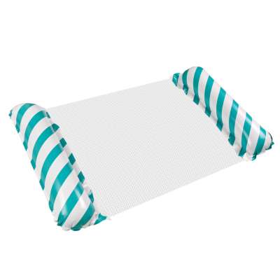 Inflatable beach mattress hammock water lounger chair swimming pool blue