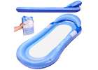 Inflatable beach mattress hammock water lounger chair swimming pool blue 1