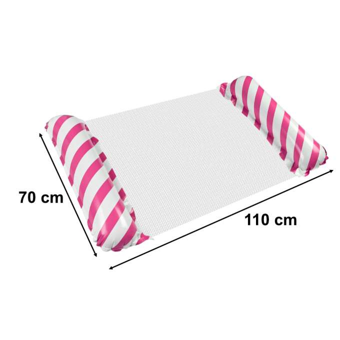 Inflatable beach mattress hammock water lounger chair swimming pool pink