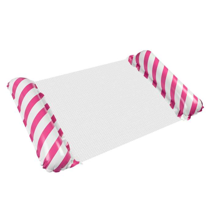 Inflatable beach mattress hammock water lounger chair swimming pool pink