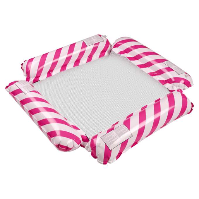 Inflatable beach mattress hammock water lounger chair swimming pool pink