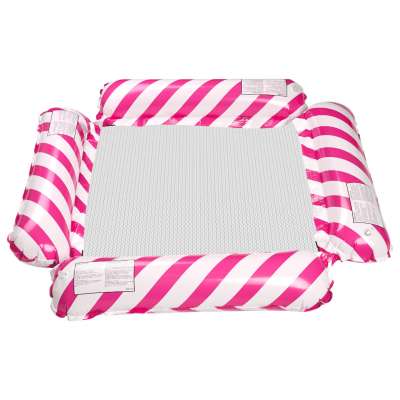 Inflatable beach mattress hammock water lounger chair swimming pool pink