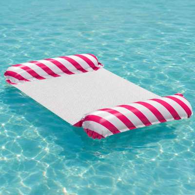 Inflatable beach mattress hammock water lounger chair swimming pool pink