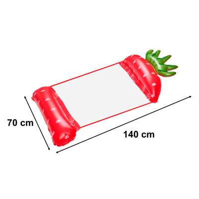 Inflatable beach mattress hammock water lounger chair swimming pool strawberry
