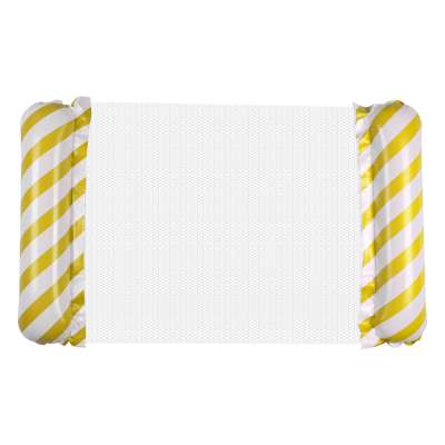 Inflatable beach mattress hammock water lounger chair swimming pool yellow