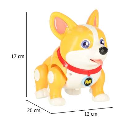 Interactive Corgi dog with glowing ears
