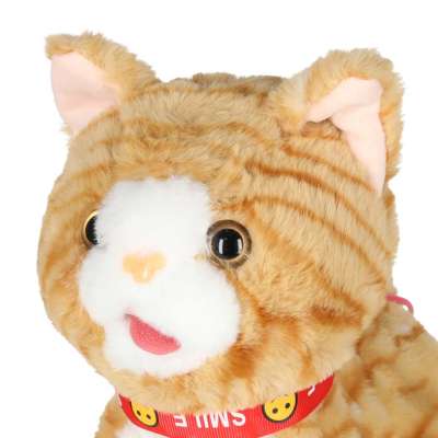 Interactive cat on leash movement sound beige