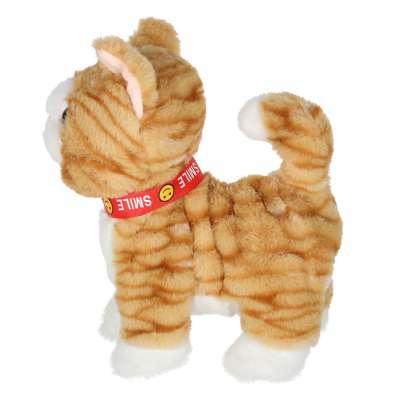 Interactive cat on leash movement sound beige
