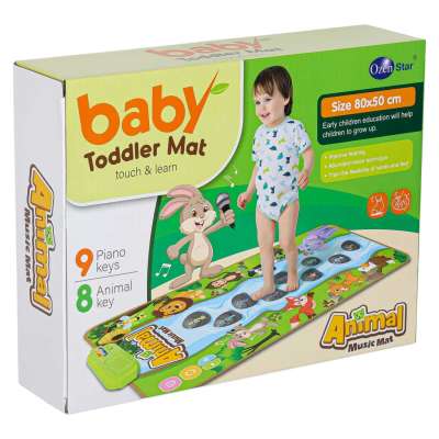 Interactive playing musical educational mat animals
