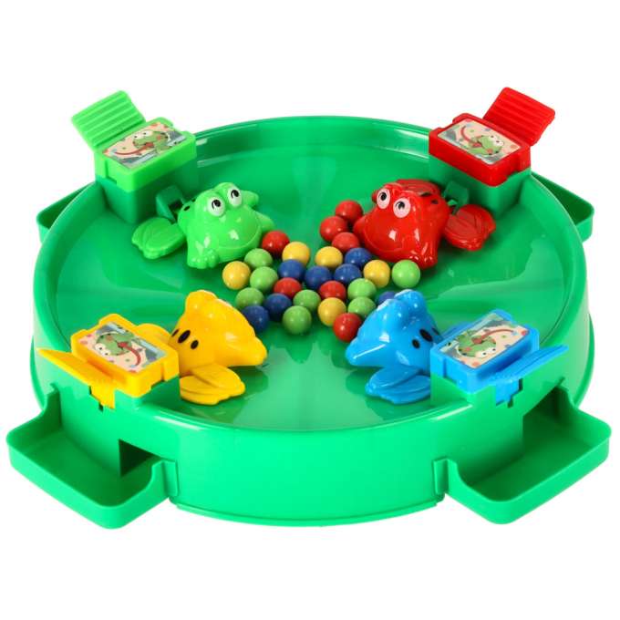 Hungry frogs jumping frogs arcade game 4 players 3+ XXL green