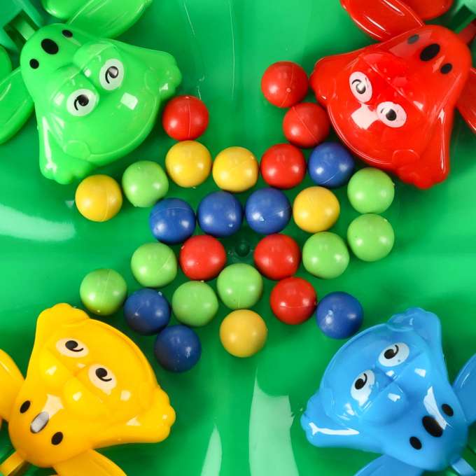 Hungry frogs jumping frogs arcade game 4 players 3+ XXL green