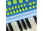 Keyboard dla dzieci pianinko interaktywne organki 37 klawiszy mikrofon statyw niebieskie 5