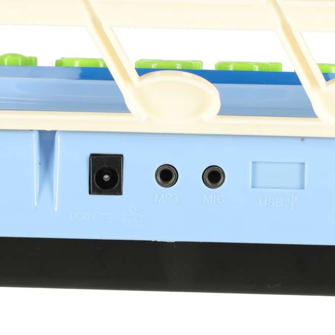 Keyboard dla dzieci pianinko interaktywne organki 37 klawiszy mikrofon statyw niebieskie