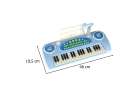 Keyboard dla dzieci pianinko interaktywne organki 37 klawiszy mikrofon statyw niebieskie 13