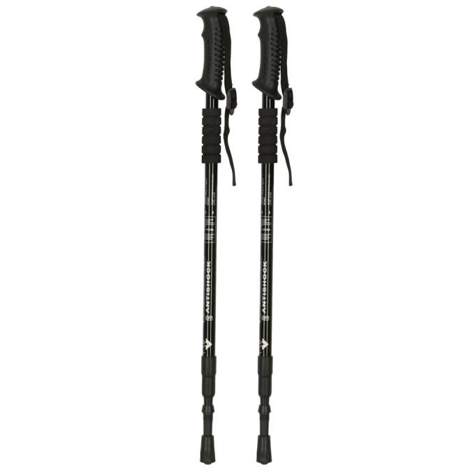 Kijki kije trekkingowe do nordic walking składane 2 sztuki czarne