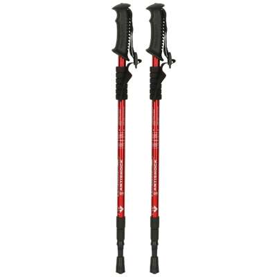 Kijki kije trekkingowe do nordic walking składane 2 sztuki czerwone